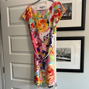 ANTONIO MELANI Vibrant Floral Midi Dress